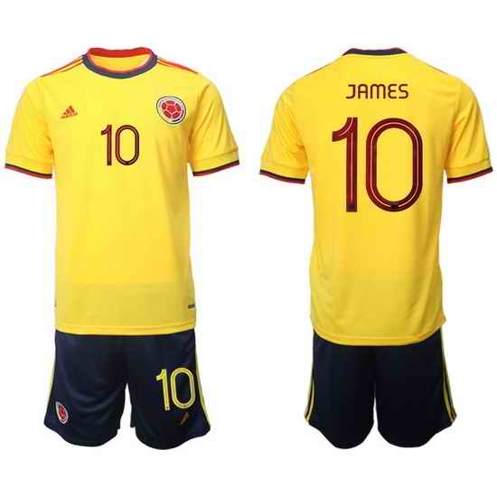 Colombia 2022 World Cup Soccer Jersey #10 JAMES
